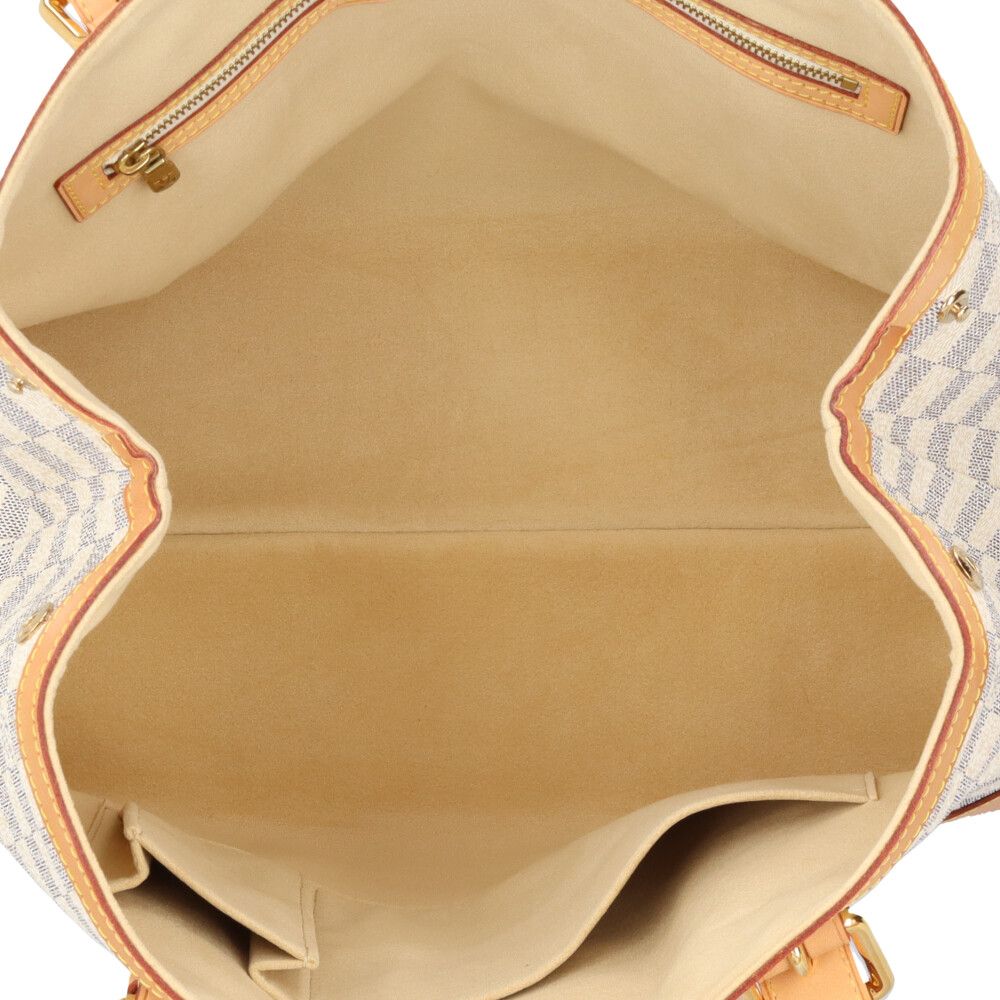 Louis Vuitton Hamstead MM Damier Azur Tote Canvas White Second — view 7