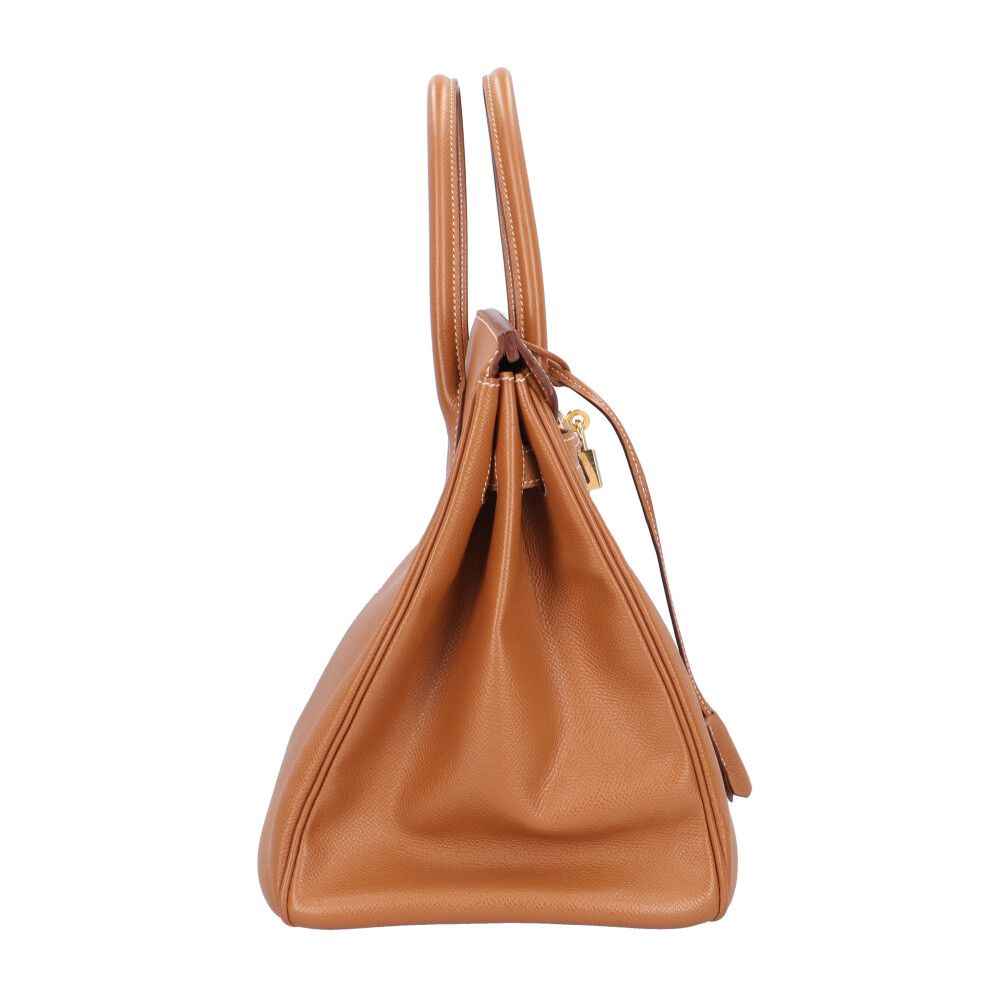 Hermes Birkin 35 Handbag Courchevel Brown Second — view 4