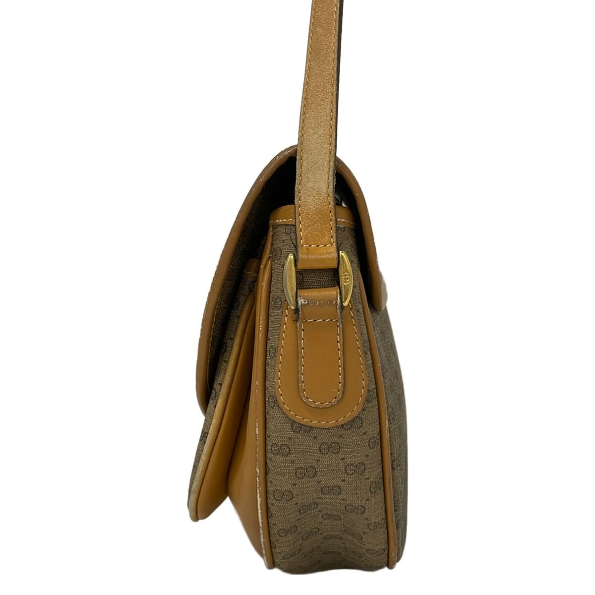 Gucci Shoulder Bag Vintage Dark Brown Leather — view 4