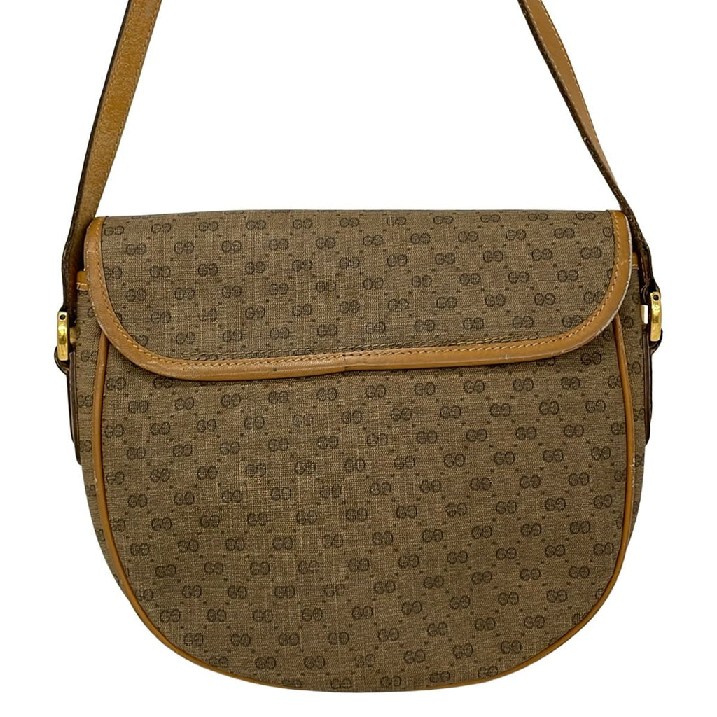 Gucci Shoulder Bag Vintage Dark Brown Leather — view 3