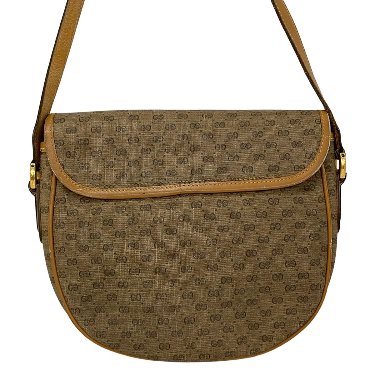 Gucci Shoulder Bag Vintage Dark Brown Leather — view 3