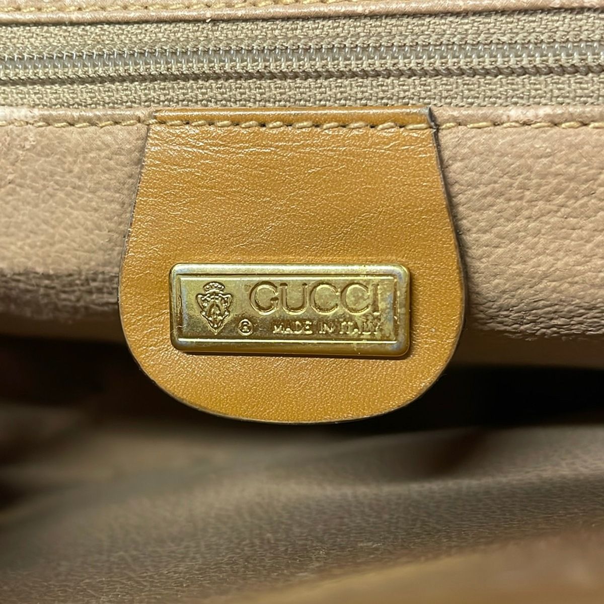 Gucci Shoulder Bag Vintage Dark Brown Leather — view 8