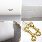 Celine Shoulder Bag Micro White Calfskin Gold — view 6