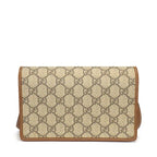 Gucci Shoulder Bag GG Emblem Wallet Beige Supremecanvas Leather — view 2