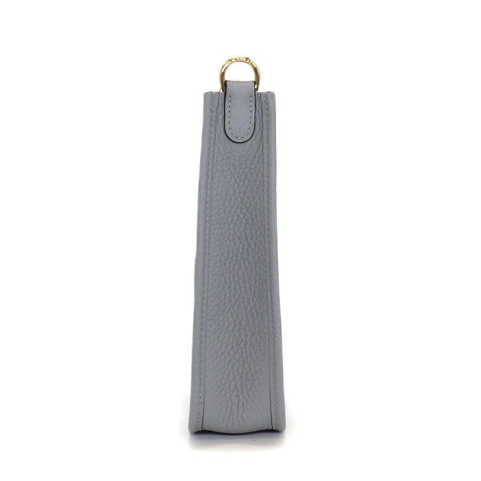 Hermes Shoulder Bag Evelyne TPM 2025 Gris Perle Taurillon Clemence Gold — view 3