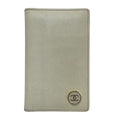 Chanel Card Case Coco Button Ivory Leather