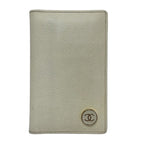 Chanel Card Case Coco Button Ivory Leather