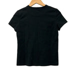 Hermes Short Sleeve T-Shirt 34 S Black Crew Neck Embroidered Pocket — view 2