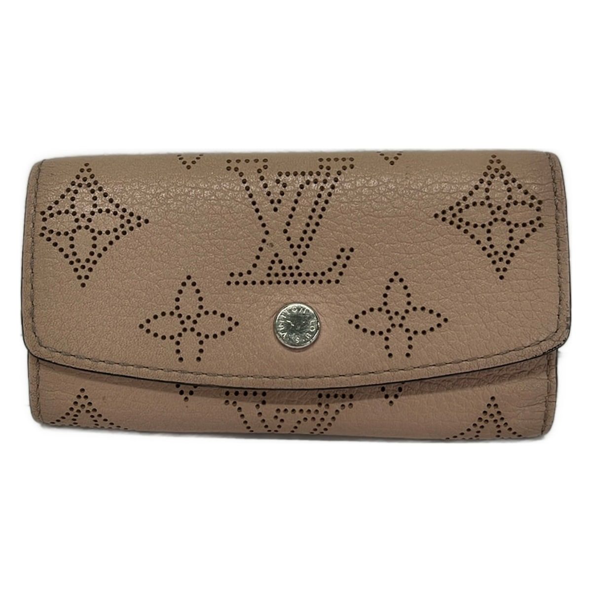 Louis Vuitton Key Case Mahina Multicles 4 Magnolia Leather Cowhide Key Holder