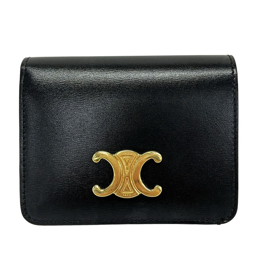 Celine Bifold Wallet Triomphe Compact Black