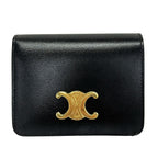 Celine Bifold Wallet Triomphe Compact Black