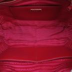 Prada Triangle Logo Red Yellow Patent 7 Shoulder — view 9