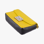 Fendi Mini Baguette Yellow Black Leather Shoulder — view 4