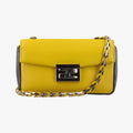 Fendi Mini Baguette Yellow Black Leather Shoulder