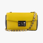 Fendi Mini Baguette Yellow Black Leather Shoulder