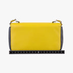 Fendi Mini Baguette Yellow Black Leather Shoulder — view 2