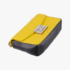 Fendi Mini Baguette Yellow Black Leather Shoulder — view 5