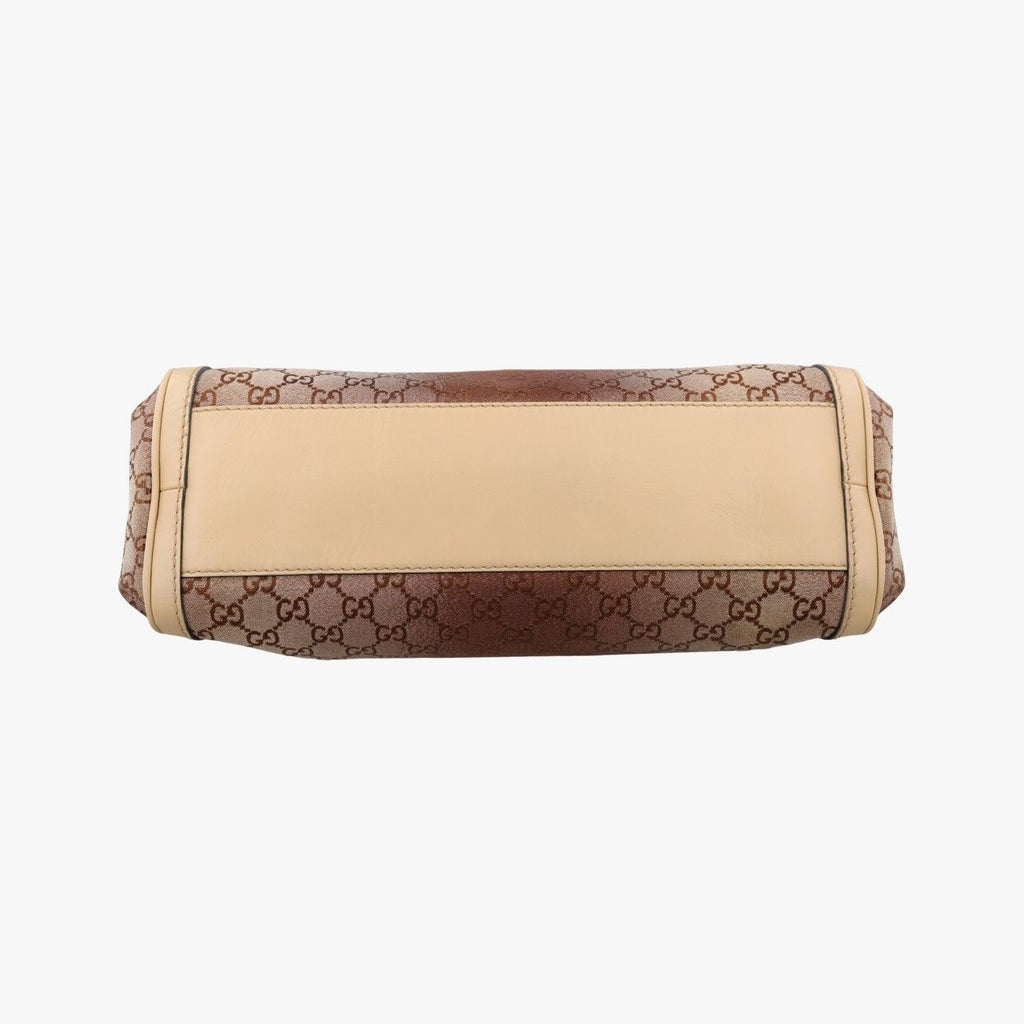 Gucci Guccissima Beige Brown Canvas Leather Handbag — view 3
