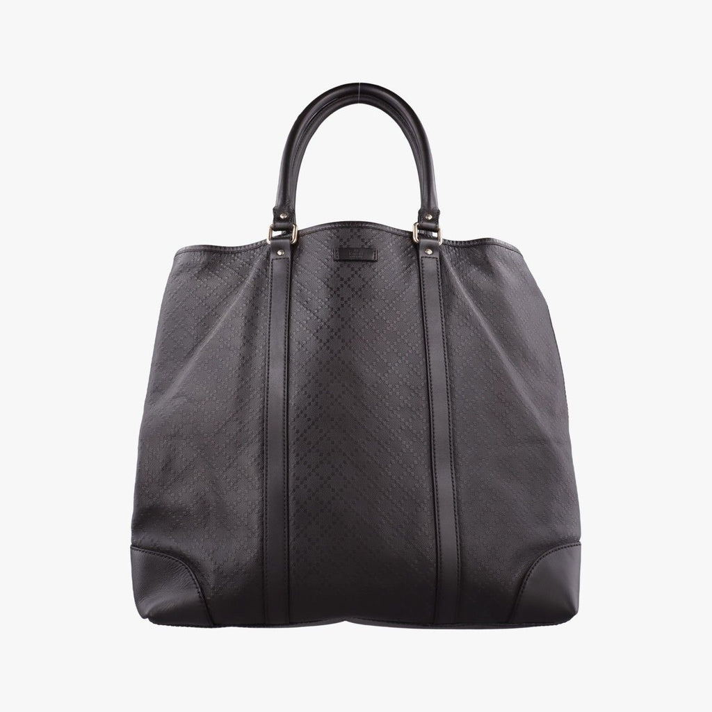 Gucci GG Supreme Joy Vertical Dark Brown Leather Handbag