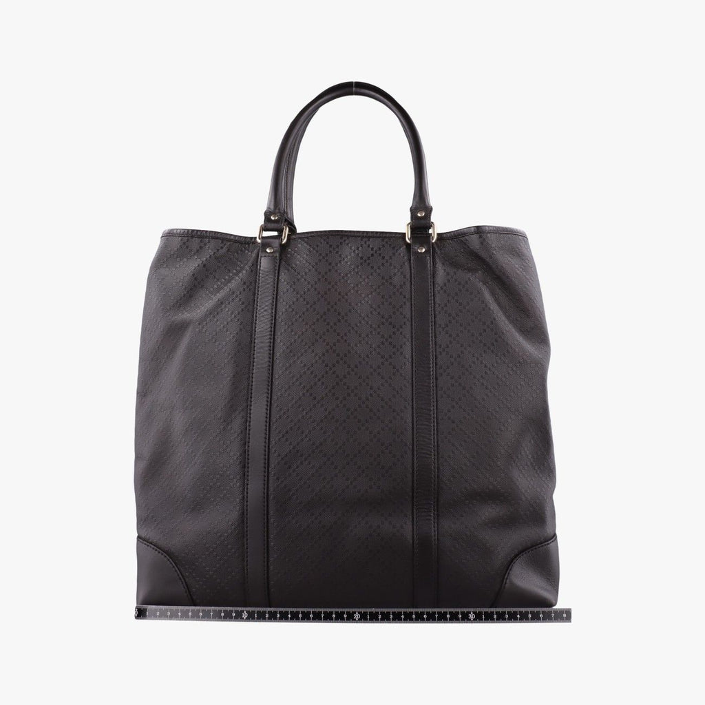 Gucci GG Supreme Joy Vertical Dark Brown Leather Handbag — view 2