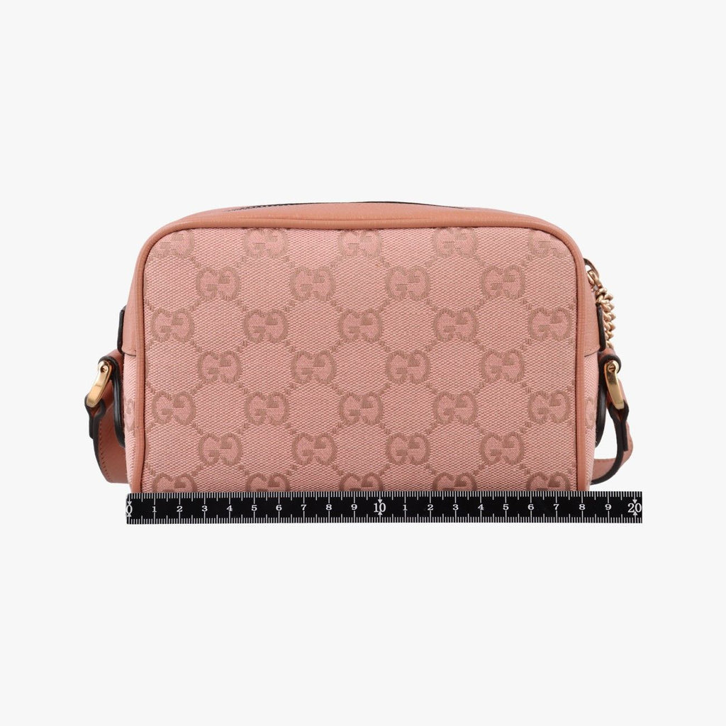 Gucci Ophidia Pink Canvas Leather Shoulder — view 2