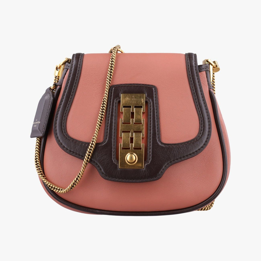Louis Vuitton Collection Trapezio Pink Brown Leather Shoulder