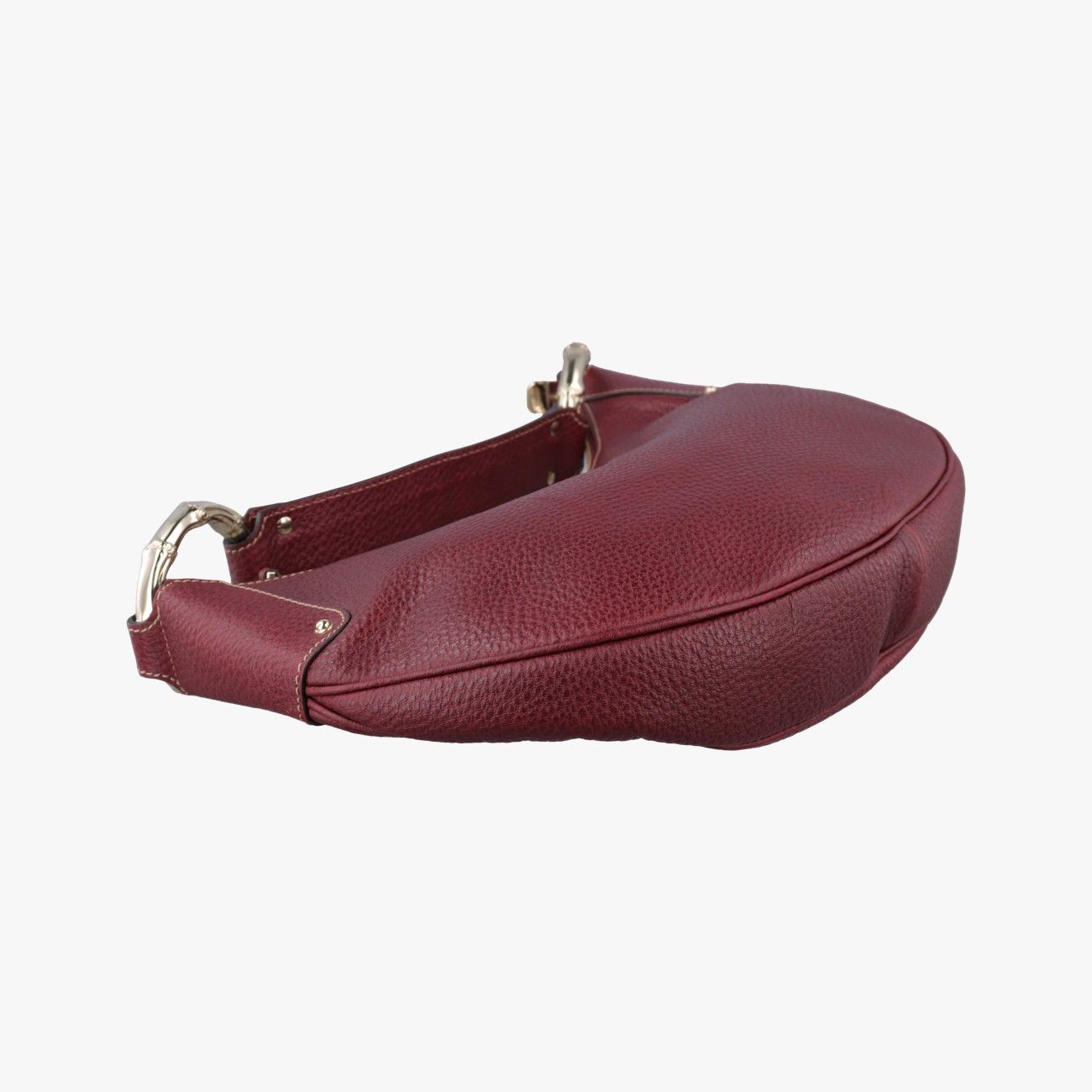 Gucci Bamboo Ring Hobo Bordeaux Leather — view 7