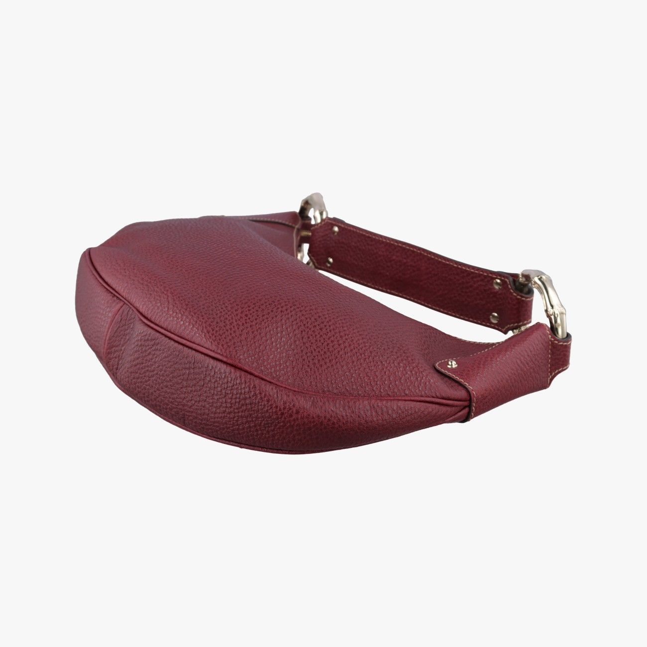 Gucci Bamboo Ring Hobo Bordeaux Leather — view 4