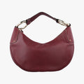 Gucci Bamboo Ring Hobo Bordeaux Leather