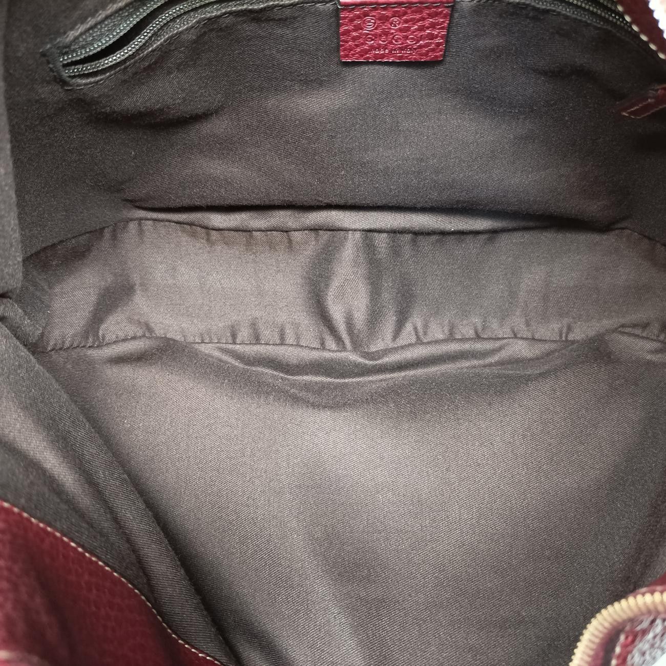 Gucci Bamboo Ring Hobo Bordeaux Leather — view 9