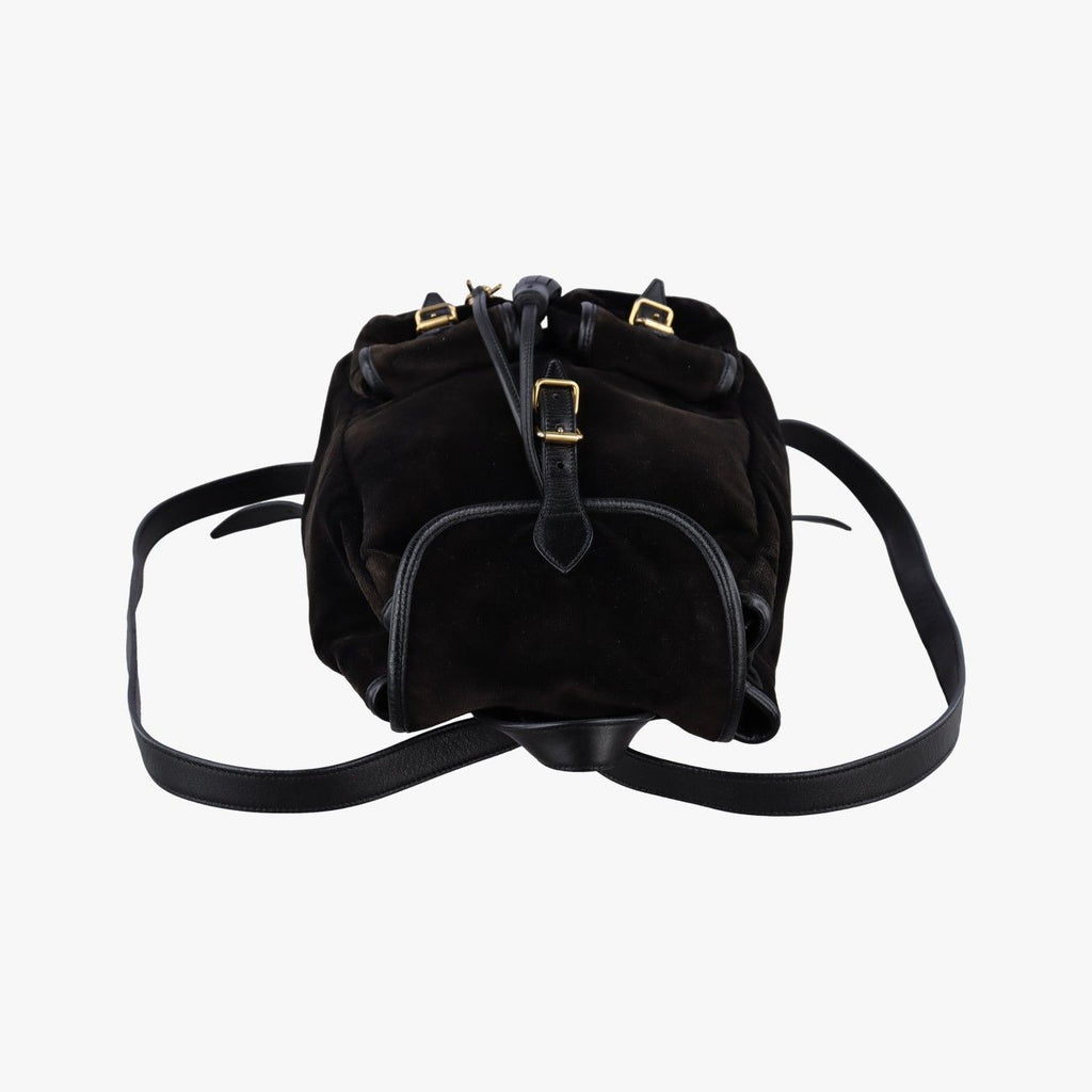 Saint Laurent Festival Fringe Backpack Black Velour — view 8