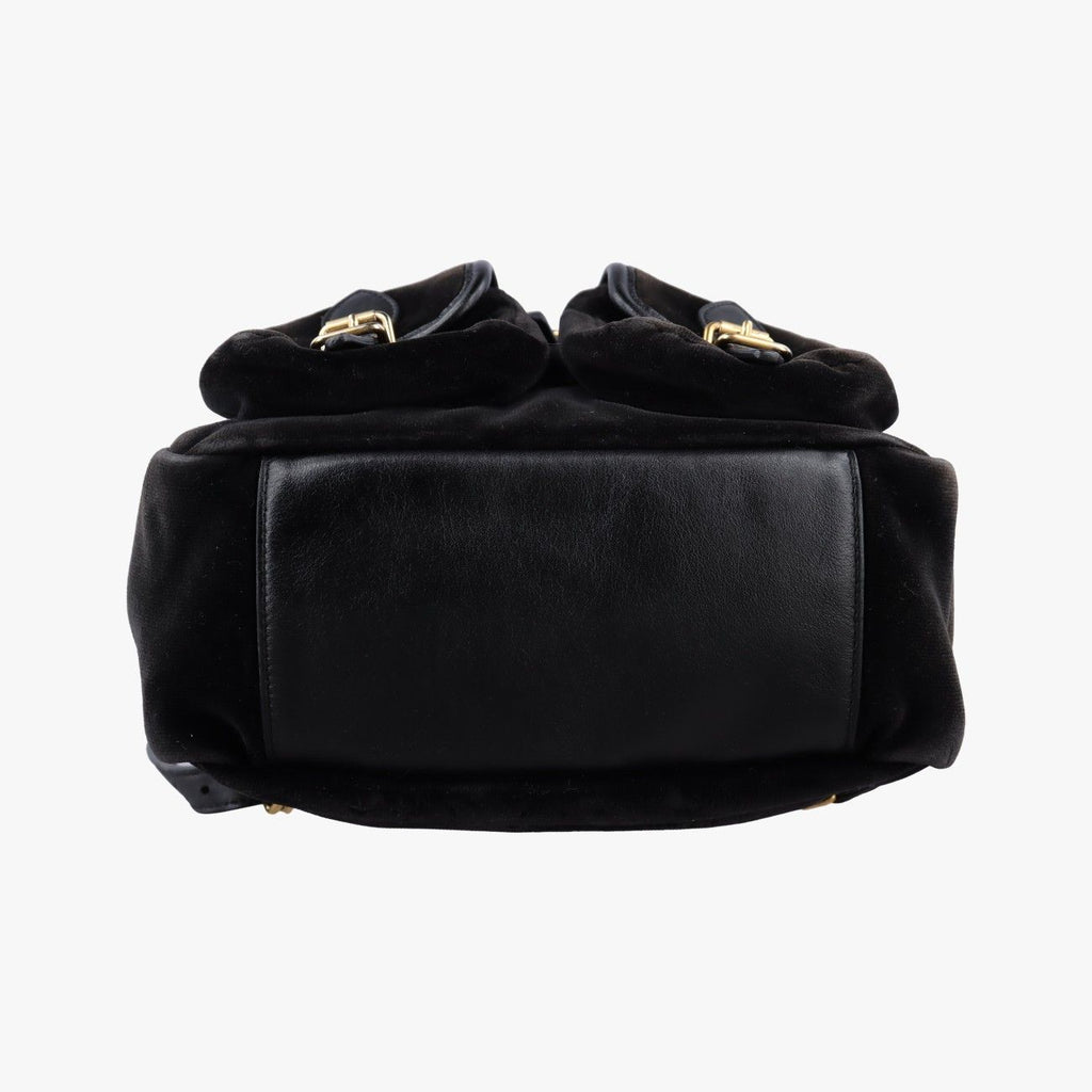 Saint Laurent Festival Fringe Backpack Black Velour — view 3