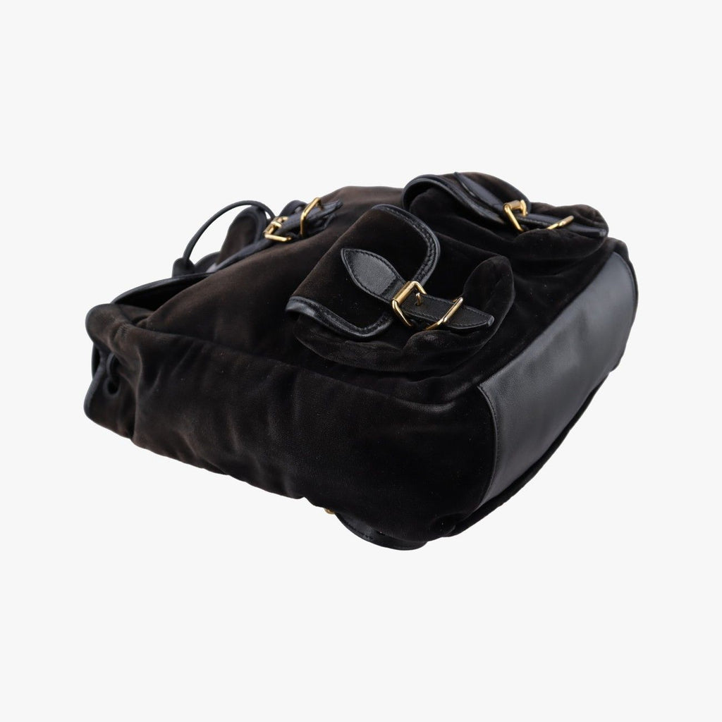 Saint Laurent Festival Fringe Backpack Black Velour — view 5