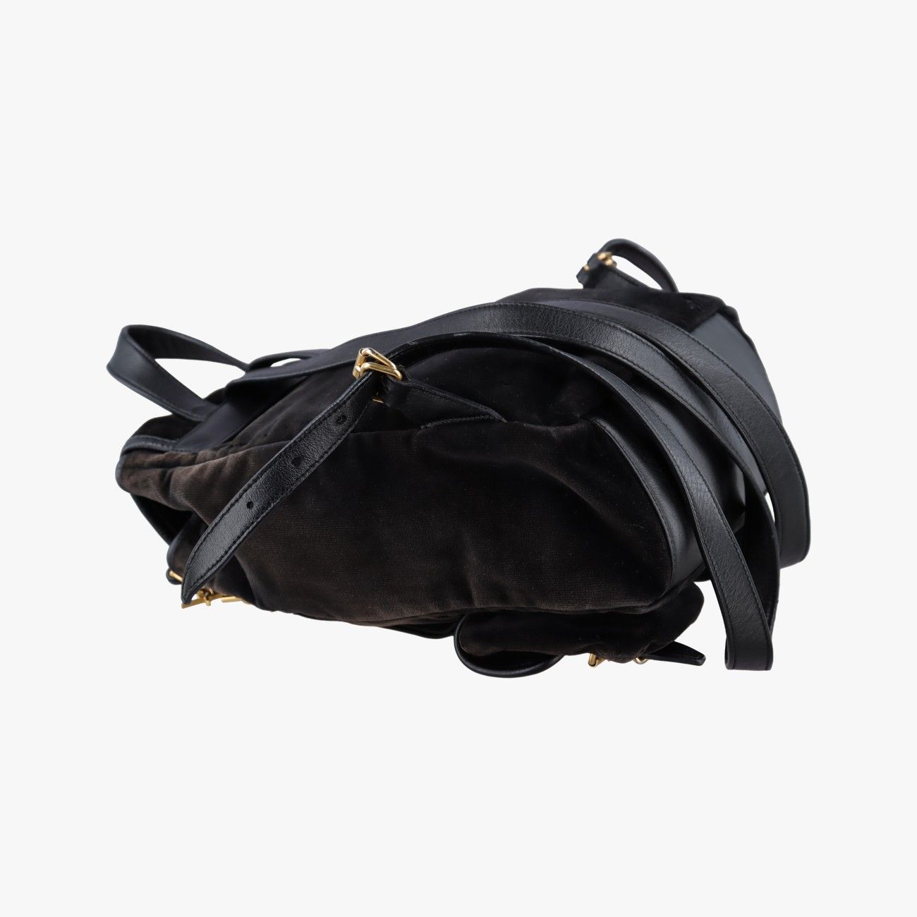 Saint Laurent Festival Fringe Backpack Black Velour — view 7
