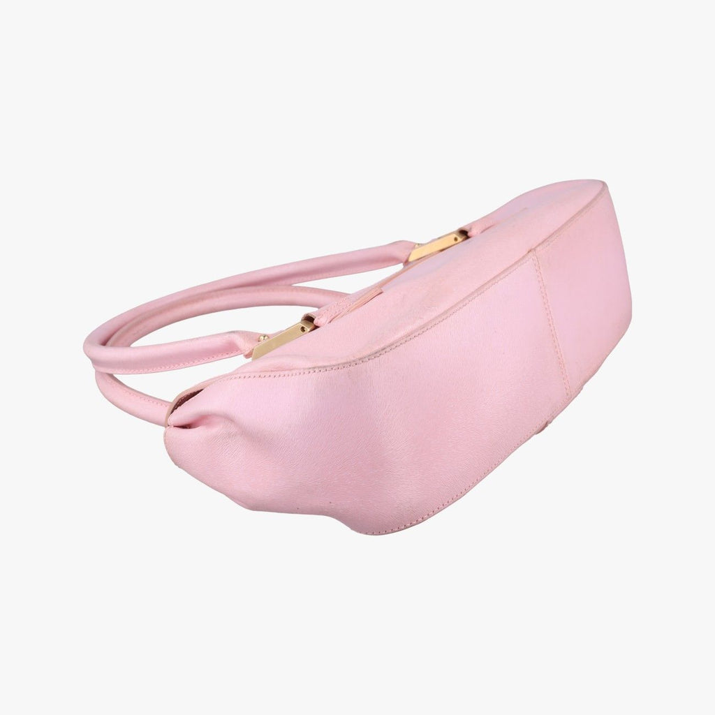 Fendi Logo Flap Bag Pink Leather — view 7