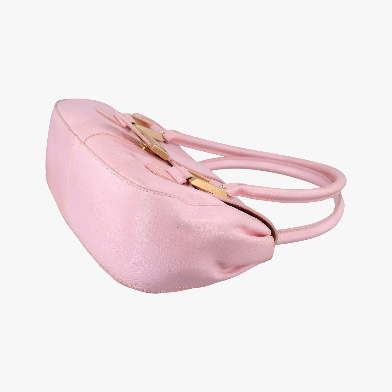 Fendi Logo Flap Bag Pink Leather — view 4