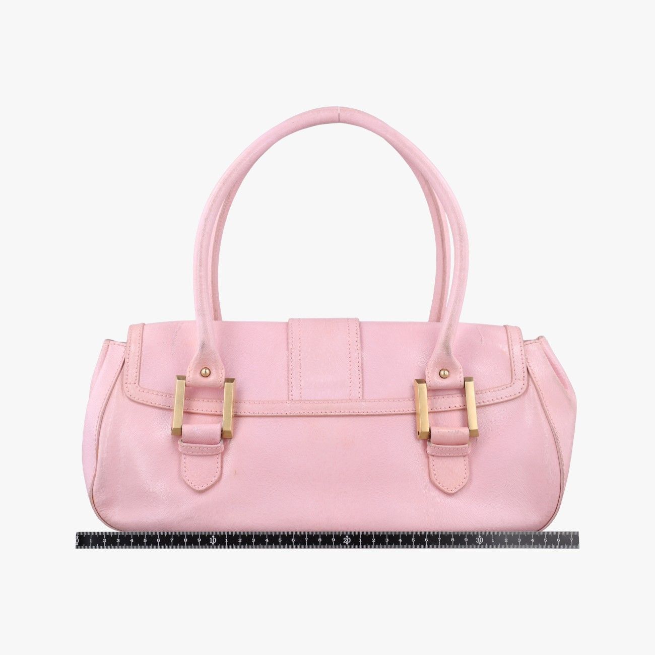 Fendi Logo Flap Bag Pink Leather — view 2