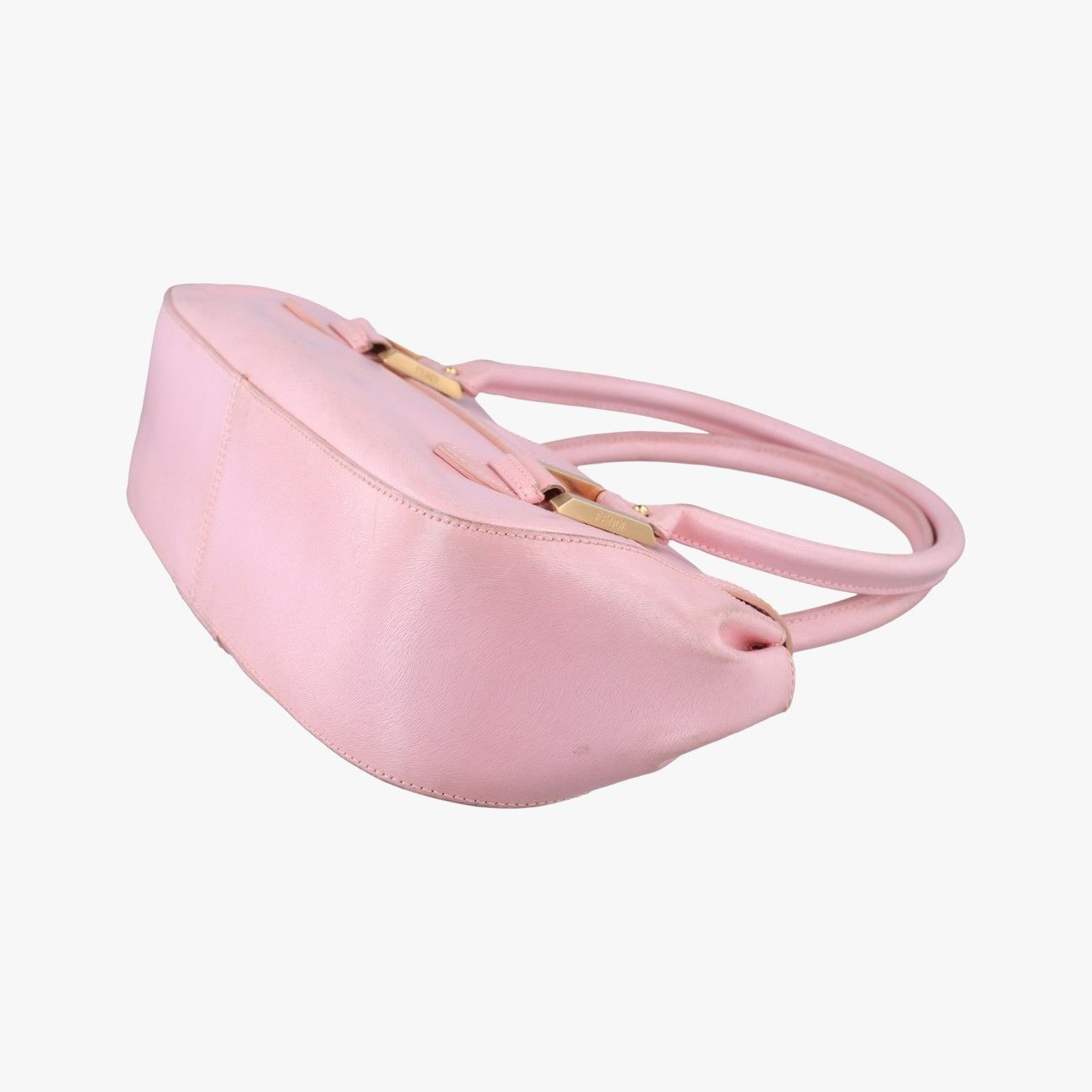 Fendi Logo Flap Bag Pink Leather — view 6