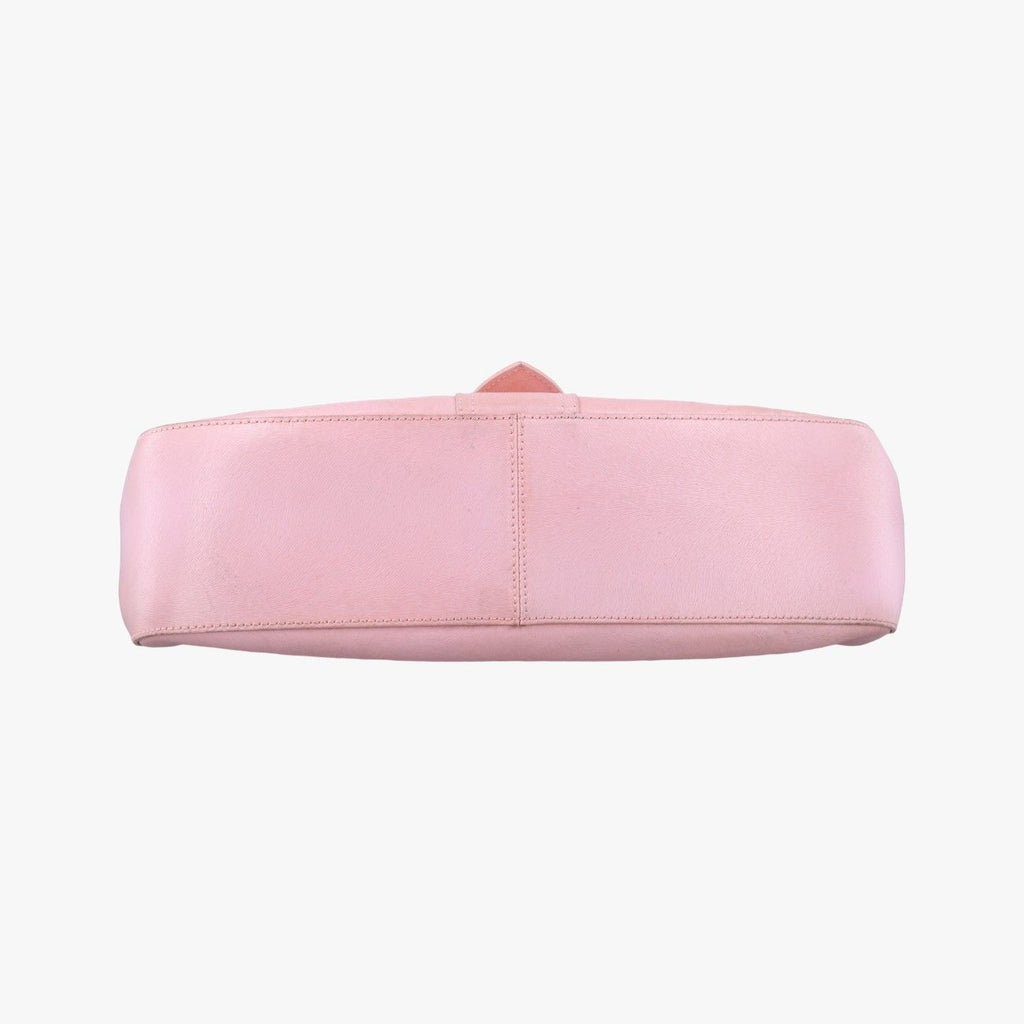 Fendi Logo Flap Bag Pink Leather — view 3