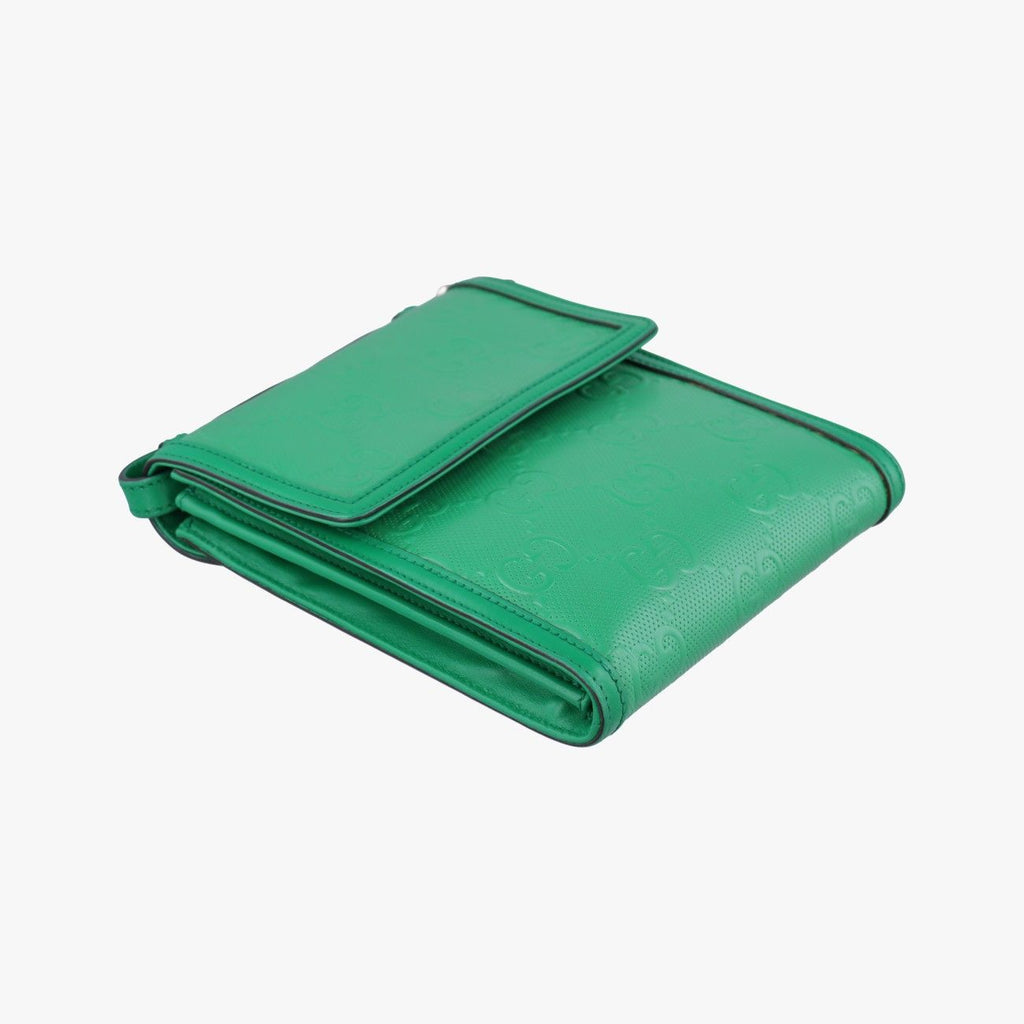 Gucci GG Embossed Messenger Green Leather — view 5