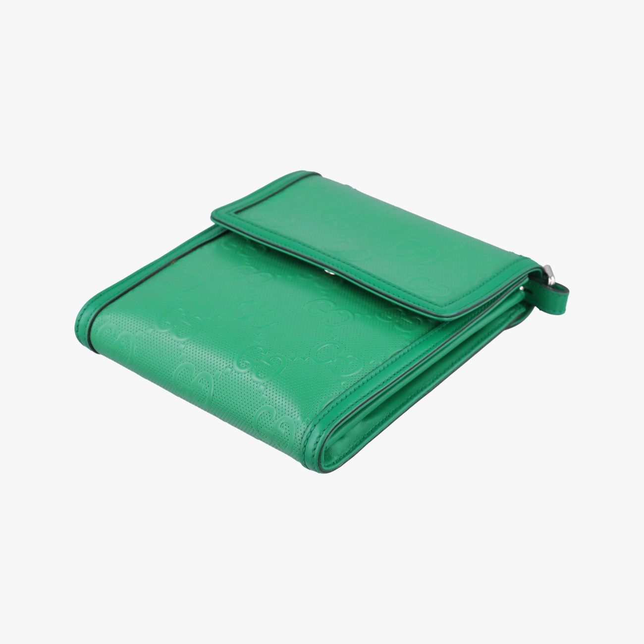 Gucci GG Embossed Messenger Green Leather — view 4