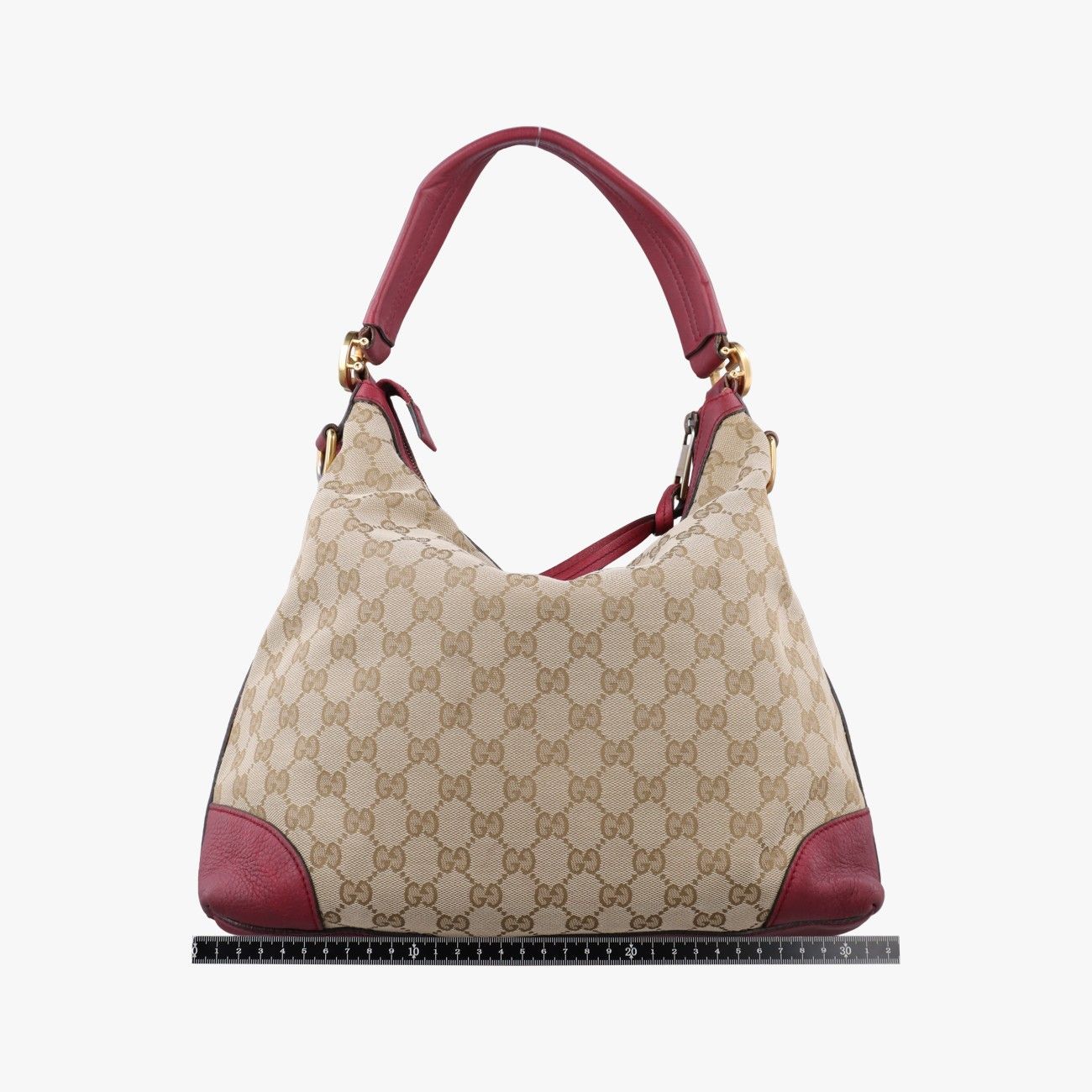 Gucci Miss GG Hobo Khaki Red Canvas Leather — view 2