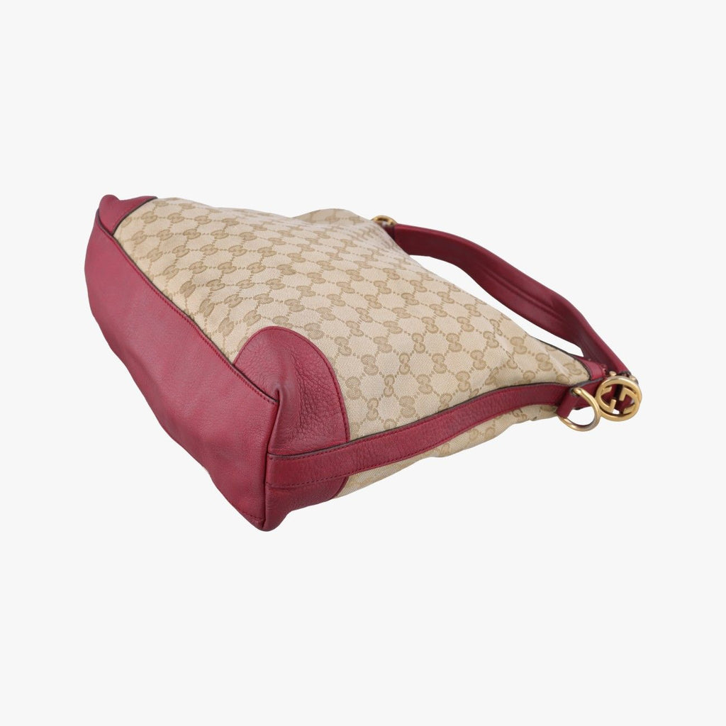 Gucci Miss GG Hobo Khaki Red Canvas Leather — view 4