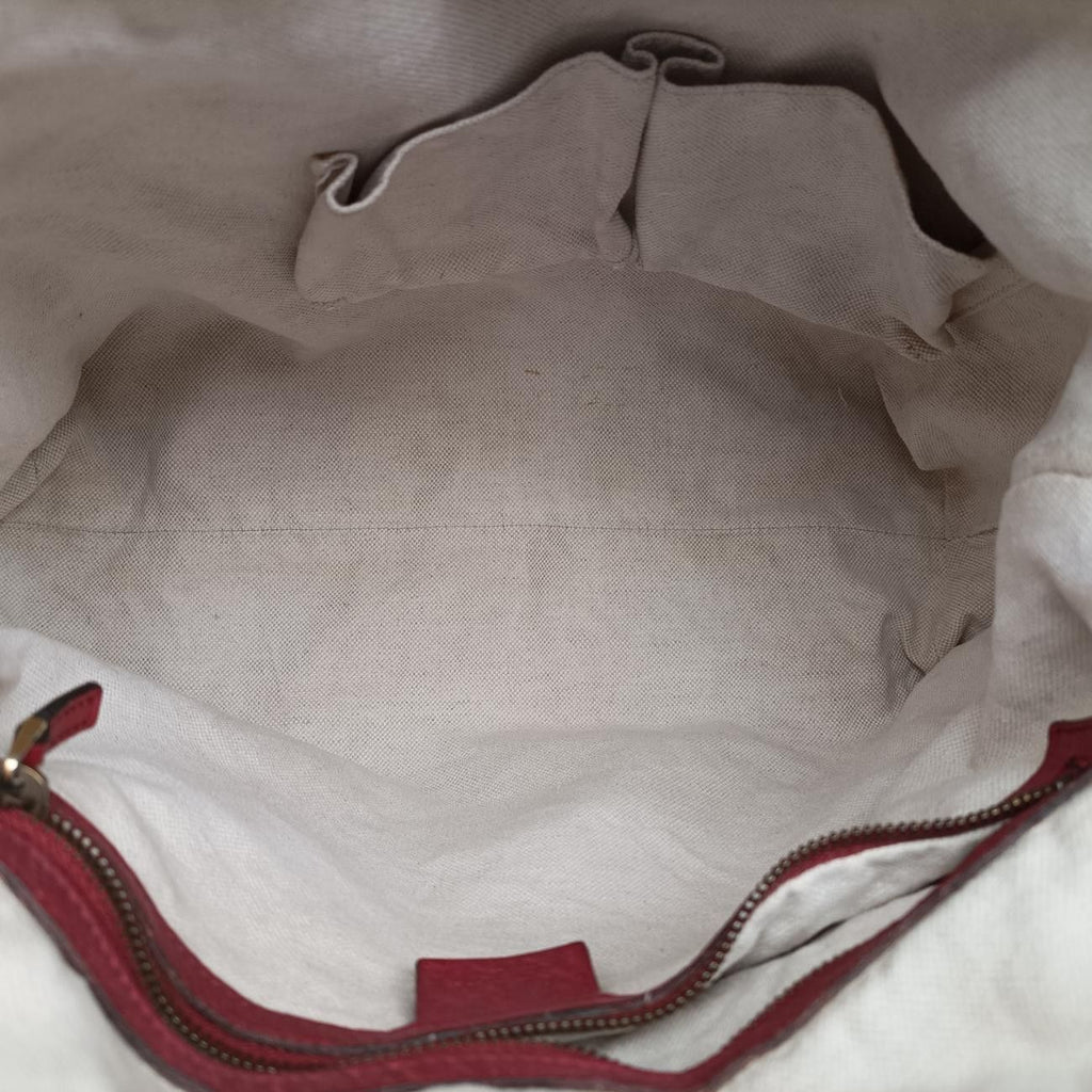 Gucci Miss GG Hobo Khaki Red Canvas Leather — view 9