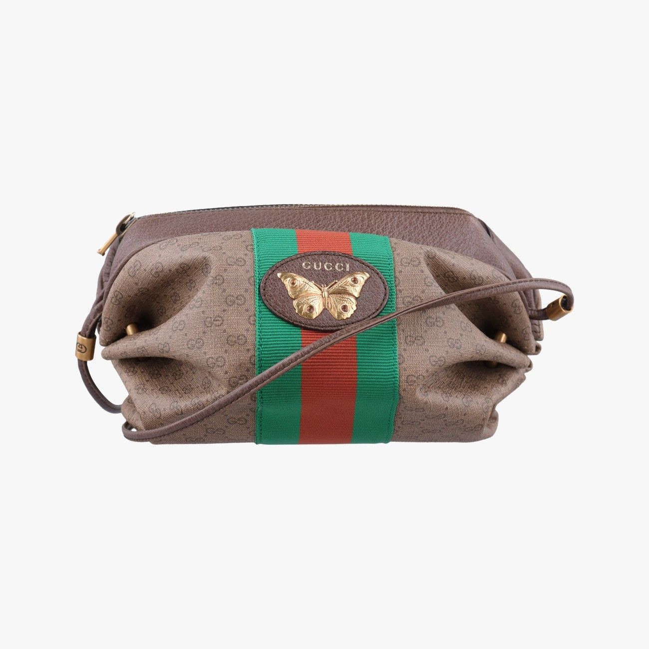 Gucci New Candy Brown Canvas Shoulder