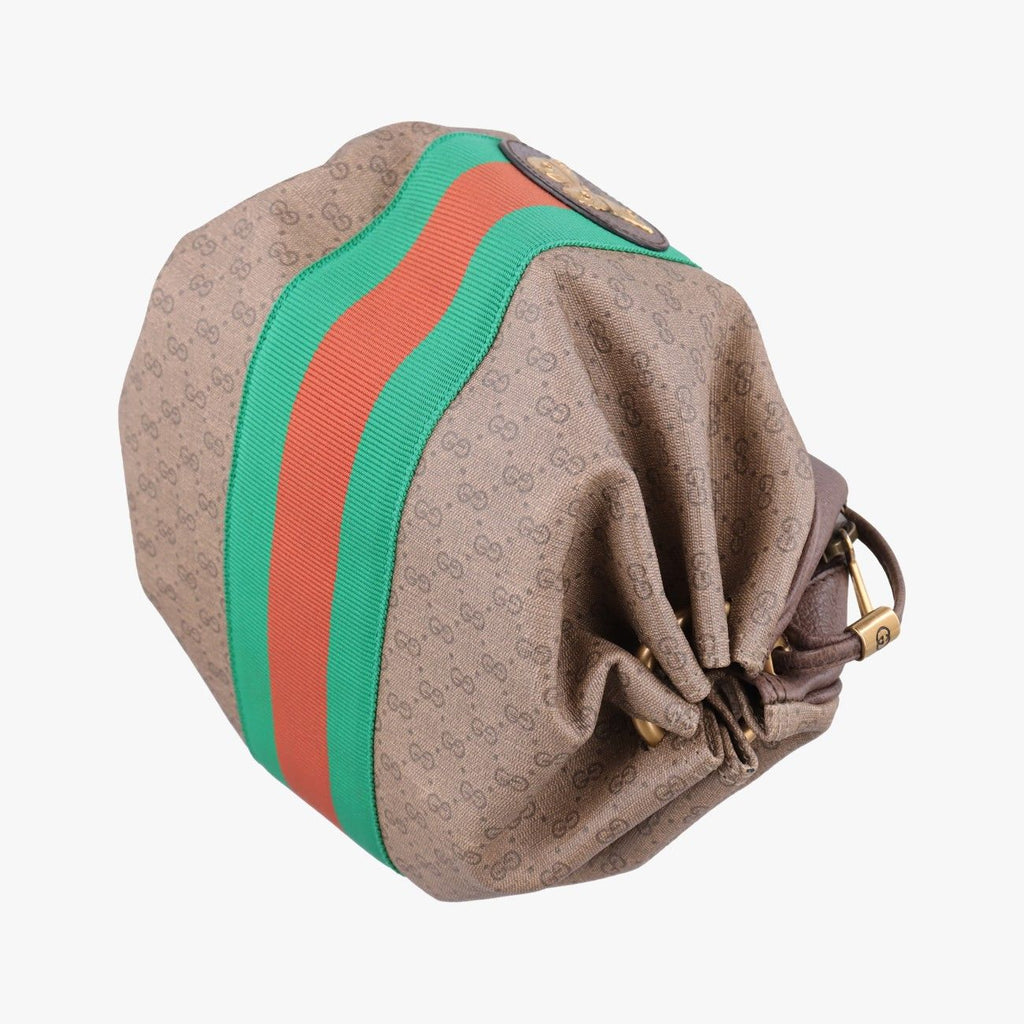 Gucci New Candy Brown Canvas Shoulder — view 4