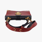 Prada Cahier Lion Head Black Red Leather 25 Shoulder — view 8