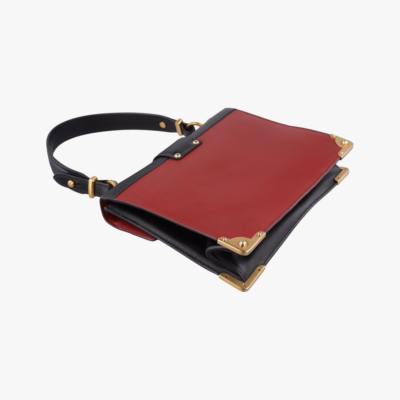 Prada Cahier Lion Head Black Red Leather 25 Shoulder — view 7