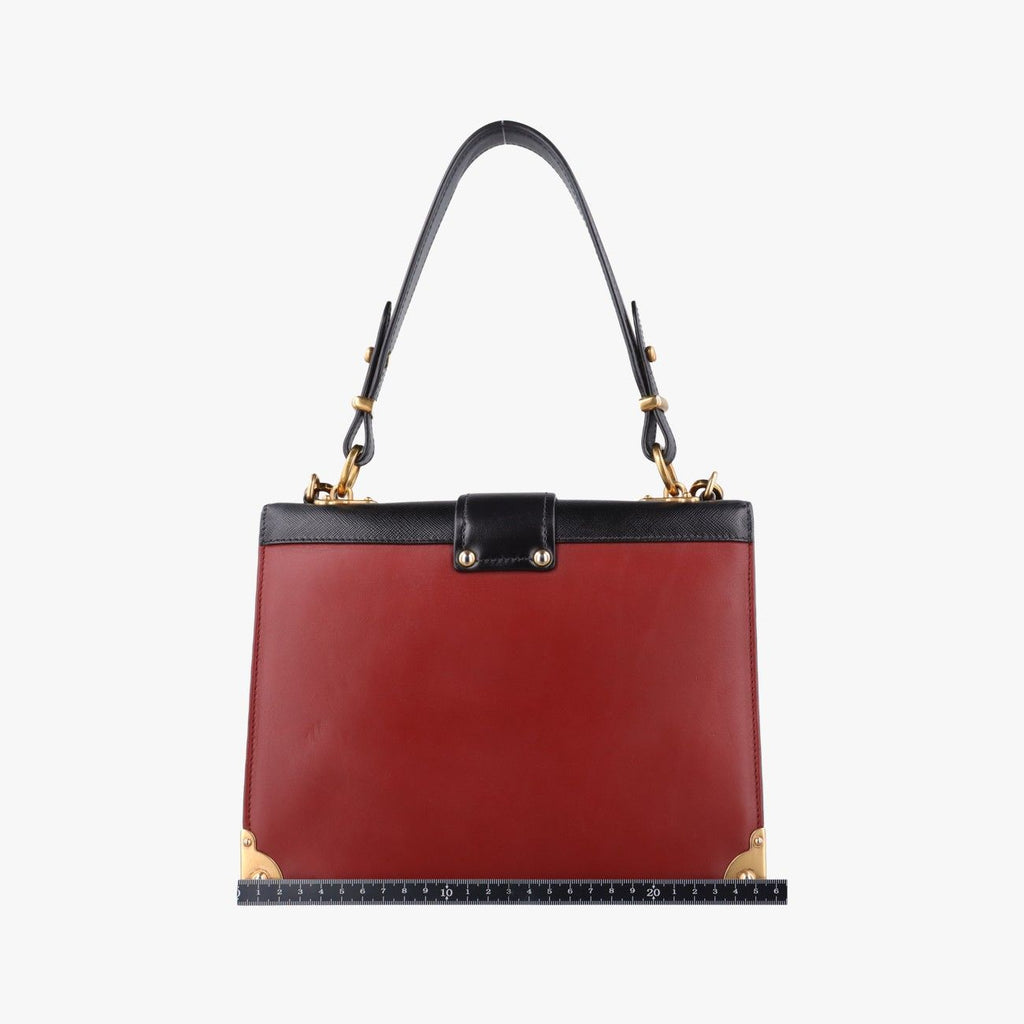 Prada Cahier Lion Head Black Red Leather 25 Shoulder — view 2