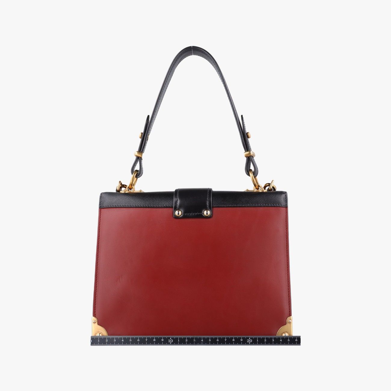 Prada Cahier Lion Head Black Red Leather 25 Shoulder — view 2